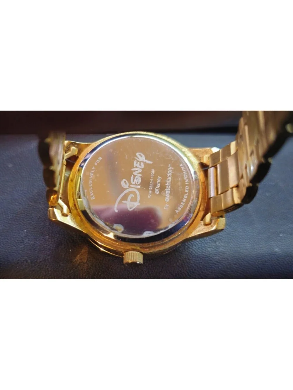 Disney Adult Size Mickey Mouse Gold-tone Watch eWatchFactory New Battery